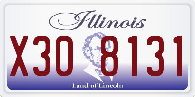 IL license plate X308131