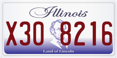 IL license plate X308216