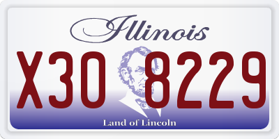 IL license plate X308229