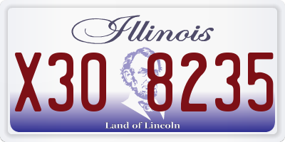 IL license plate X308235
