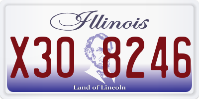 IL license plate X308246