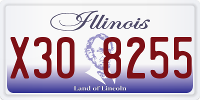 IL license plate X308255