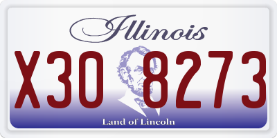 IL license plate X308273