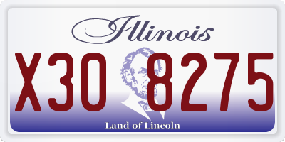 IL license plate X308275