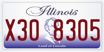 IL license plate X308305