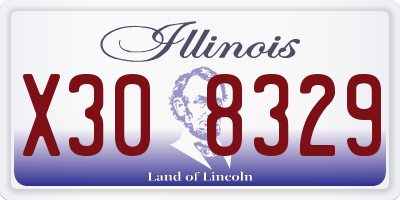 IL license plate X308329