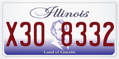 IL license plate X308332