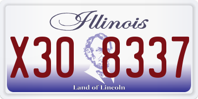 IL license plate X308337