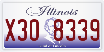 IL license plate X308339