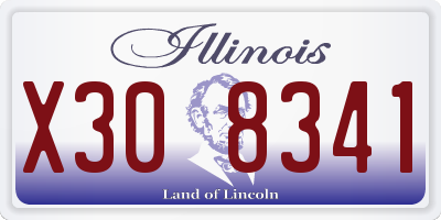IL license plate X308341