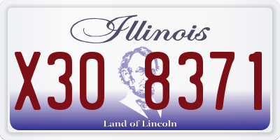 IL license plate X308371
