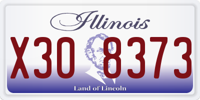 IL license plate X308373