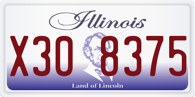 IL license plate X308375