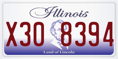 IL license plate X308394