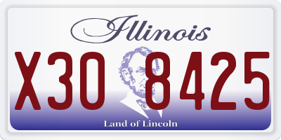 IL license plate X308425