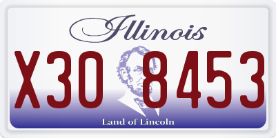 IL license plate X308453