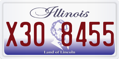 IL license plate X308455