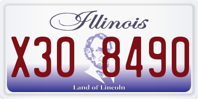 IL license plate X308490
