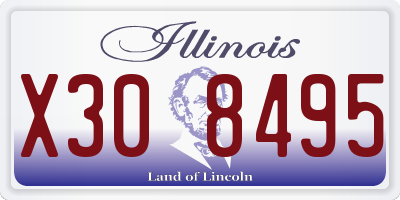 IL license plate X308495