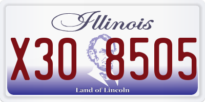 IL license plate X308505