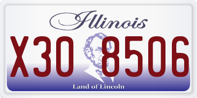 IL license plate X308506
