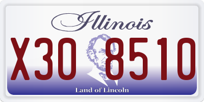 IL license plate X308510