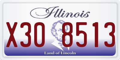 IL license plate X308513