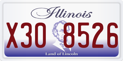 IL license plate X308526