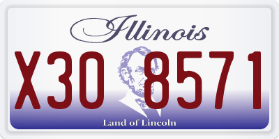 IL license plate X308571
