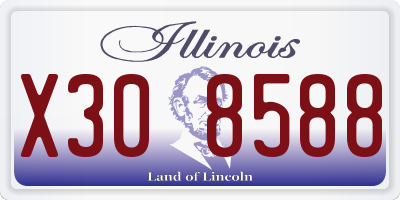 IL license plate X308588