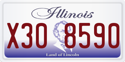 IL license plate X308590