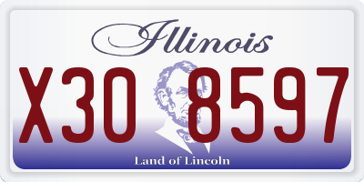 IL license plate X308597