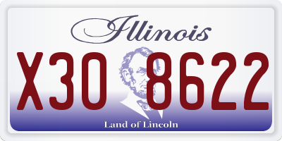 IL license plate X308622