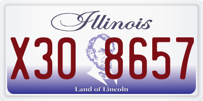 IL license plate X308657