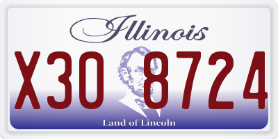 IL license plate X308724
