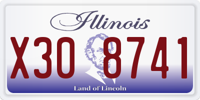 IL license plate X308741