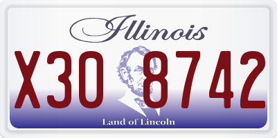 IL license plate X308742