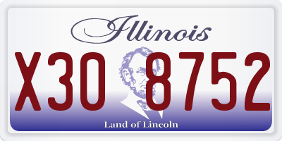 IL license plate X308752