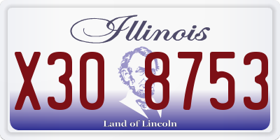 IL license plate X308753
