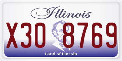 IL license plate X308769
