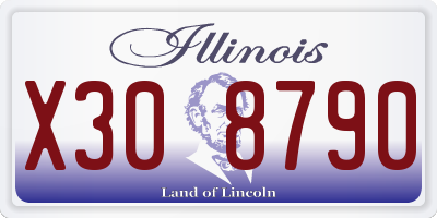 IL license plate X308790