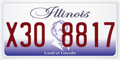 IL license plate X308817