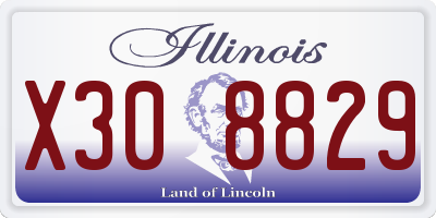 IL license plate X308829