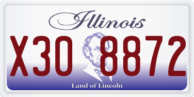 IL license plate X308872