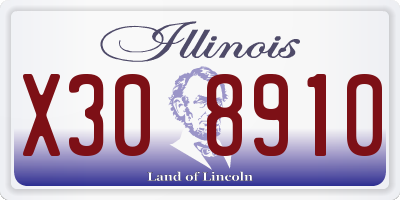 IL license plate X308910