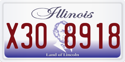 IL license plate X308918