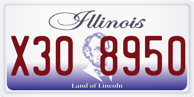 IL license plate X308950