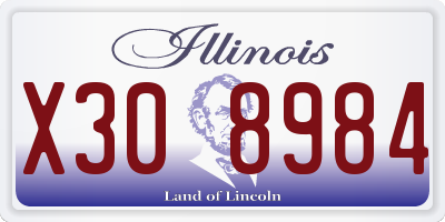 IL license plate X308984