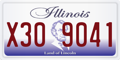 IL license plate X309041