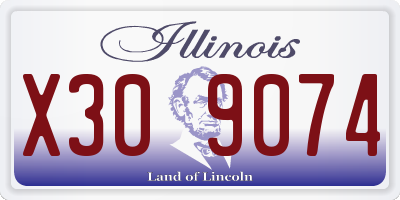 IL license plate X309074